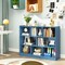 Costway 3-tier Open Bookcase 8-Cube Bookshelf Storage Display Cabinet French Oak Gray/White/Yellow/Natural/Blue/Green